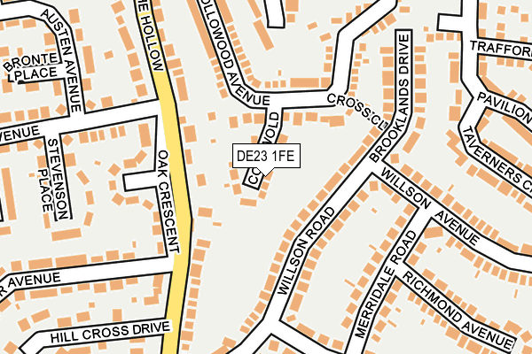 DE23 1FE map - OS OpenMap – Local (Ordnance Survey)