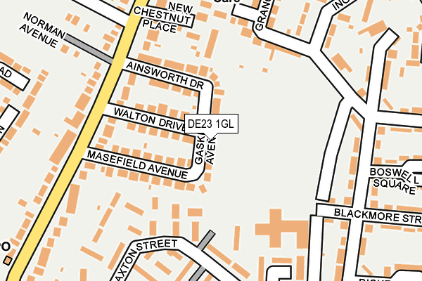DE23 1GL map - OS OpenMap – Local (Ordnance Survey)