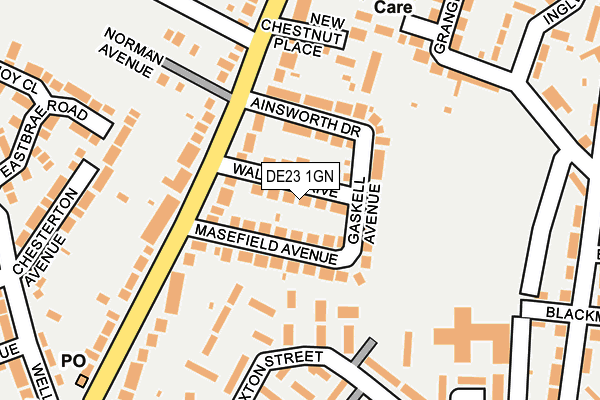 DE23 1GN map - OS OpenMap – Local (Ordnance Survey)