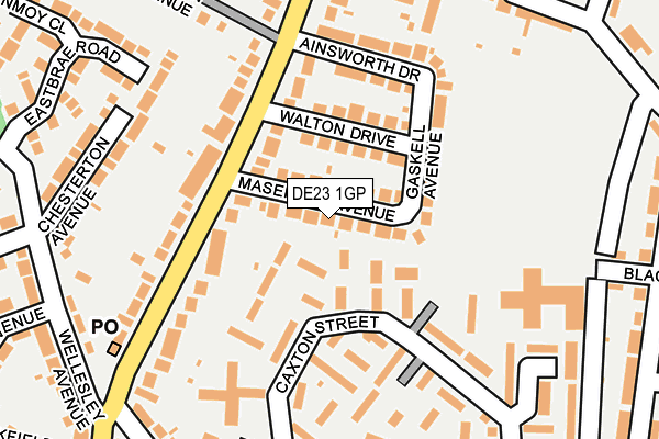 DE23 1GP map - OS OpenMap – Local (Ordnance Survey)