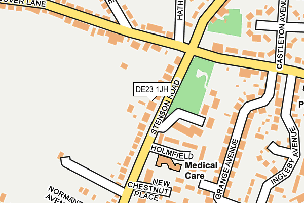 DE23 1JH map - OS OpenMap – Local (Ordnance Survey)