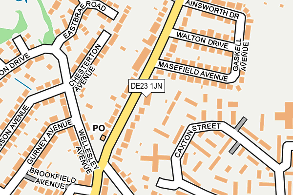 DE23 1JN map - OS OpenMap – Local (Ordnance Survey)