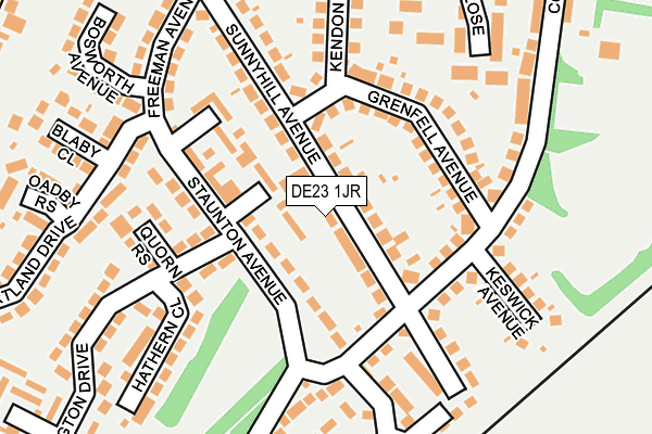 DE23 1JR map - OS OpenMap – Local (Ordnance Survey)