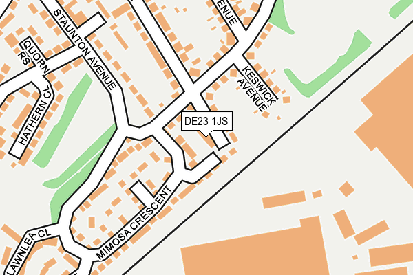 DE23 1JS map - OS OpenMap – Local (Ordnance Survey)