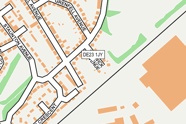 DE23 1JY map - OS OpenMap – Local (Ordnance Survey)
