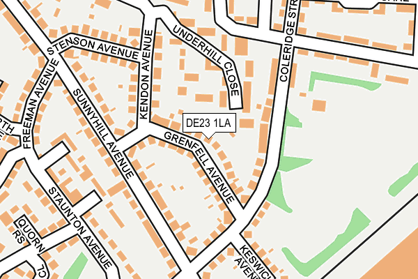 DE23 1LA map - OS OpenMap – Local (Ordnance Survey)
