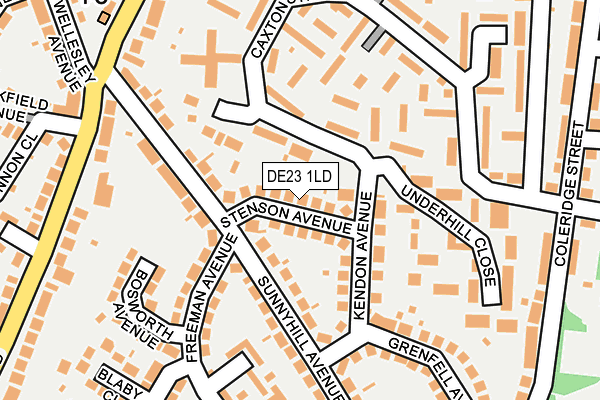 DE23 1LD map - OS OpenMap – Local (Ordnance Survey)