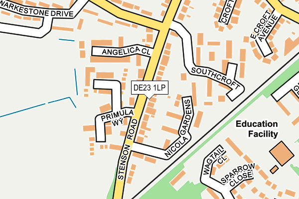DE23 1LP map - OS OpenMap – Local (Ordnance Survey)