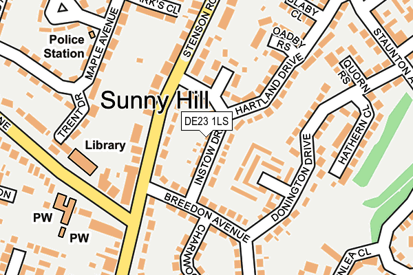 DE23 1LS map - OS OpenMap – Local (Ordnance Survey)