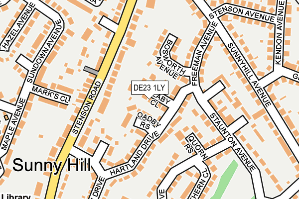 DE23 1LY map - OS OpenMap – Local (Ordnance Survey)