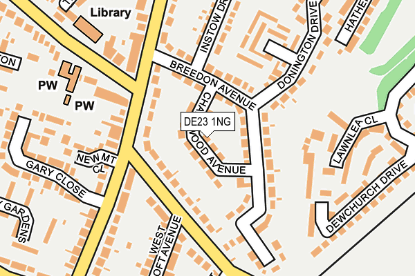DE23 1NG map - OS OpenMap – Local (Ordnance Survey)