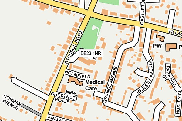 DE23 1NR map - OS OpenMap – Local (Ordnance Survey)