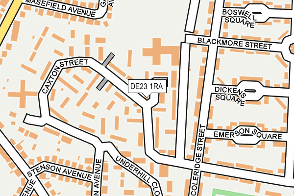DE23 1RA map - OS OpenMap – Local (Ordnance Survey)