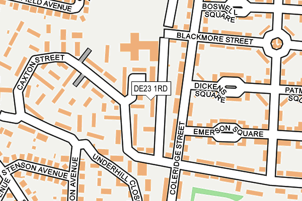 DE23 1RD map - OS OpenMap – Local (Ordnance Survey)