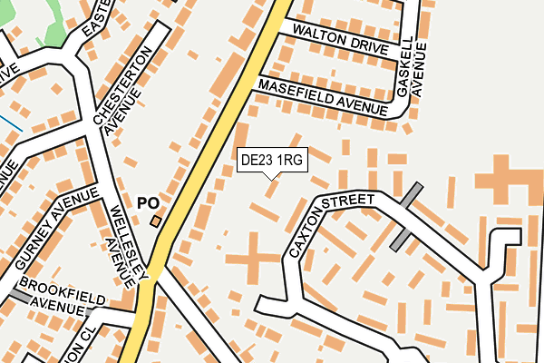 DE23 1RG map - OS OpenMap – Local (Ordnance Survey)