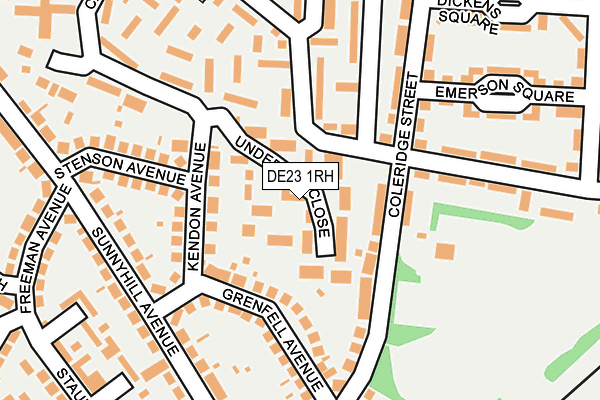 DE23 1RH map - OS OpenMap – Local (Ordnance Survey)