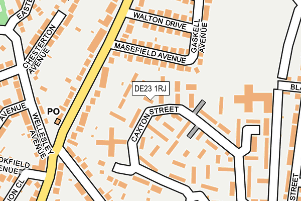 DE23 1RJ map - OS OpenMap – Local (Ordnance Survey)