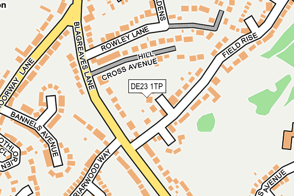 DE23 1TP map - OS OpenMap – Local (Ordnance Survey)