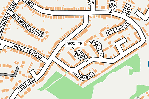 DE23 1TR map - OS OpenMap – Local (Ordnance Survey)
