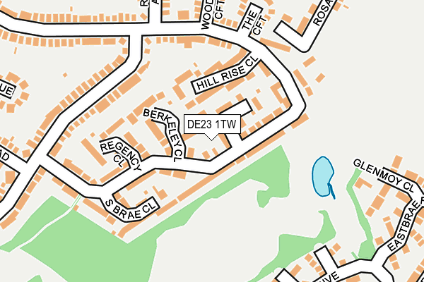 DE23 1TW map - OS OpenMap – Local (Ordnance Survey)