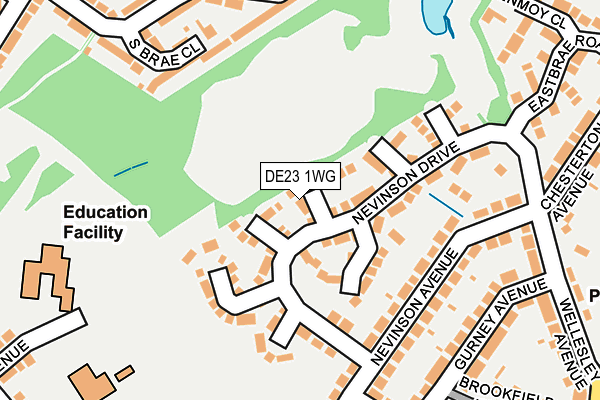 DE23 1WG map - OS OpenMap – Local (Ordnance Survey)
