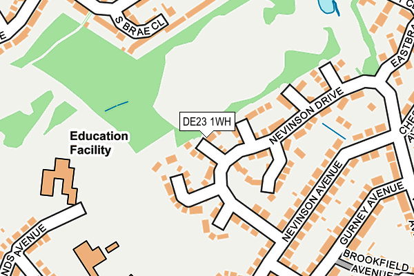 DE23 1WH map - OS OpenMap – Local (Ordnance Survey)