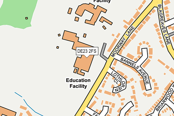DE23 2FS map - OS OpenMap – Local (Ordnance Survey)