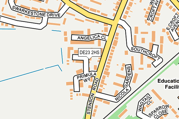 DE23 2HS map - OS OpenMap – Local (Ordnance Survey)