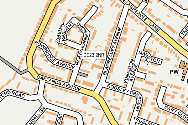 DE23 2NR map - OS OpenMap – Local (Ordnance Survey)