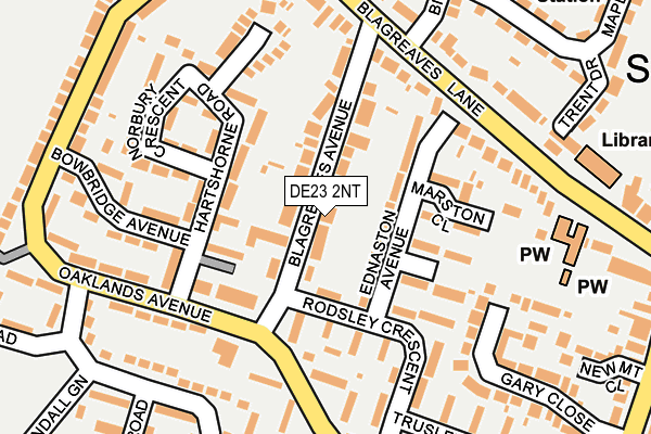 DE23 2NT map - OS OpenMap – Local (Ordnance Survey)