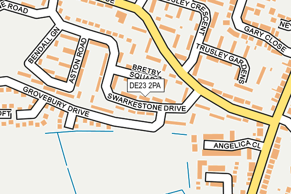 DE23 2PA map - OS OpenMap – Local (Ordnance Survey)