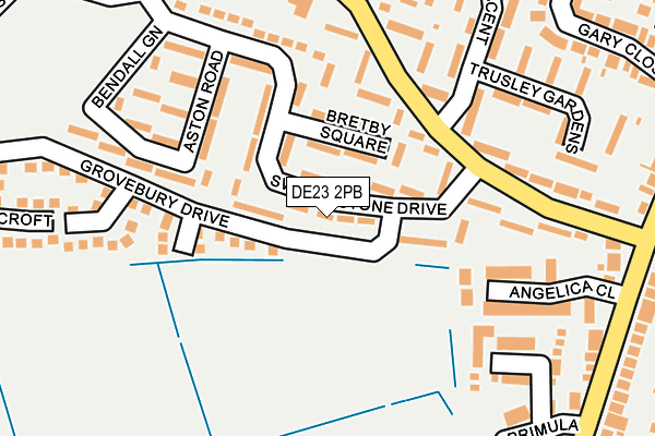 DE23 2PB map - OS OpenMap – Local (Ordnance Survey)