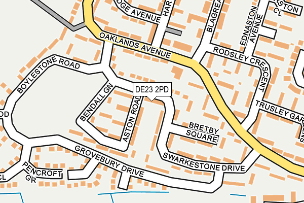 DE23 2PD map - OS OpenMap – Local (Ordnance Survey)