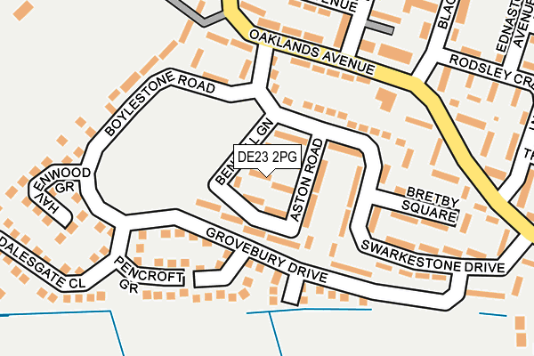 DE23 2PG map - OS OpenMap – Local (Ordnance Survey)