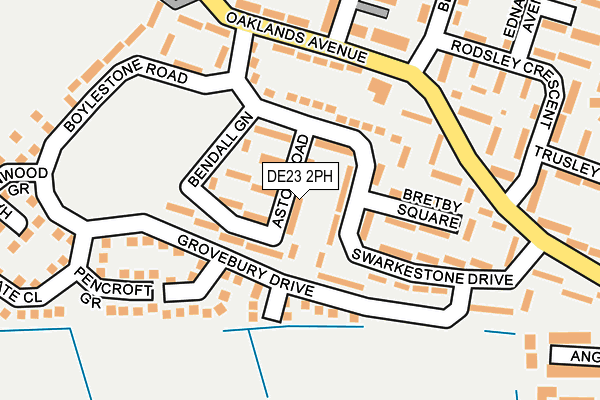 DE23 2PH map - OS OpenMap – Local (Ordnance Survey)