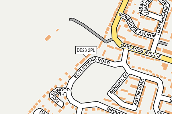 DE23 2PL map - OS OpenMap – Local (Ordnance Survey)