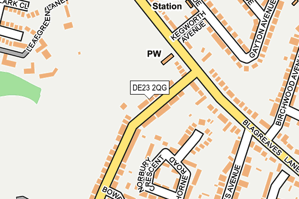 DE23 2QG map - OS OpenMap – Local (Ordnance Survey)