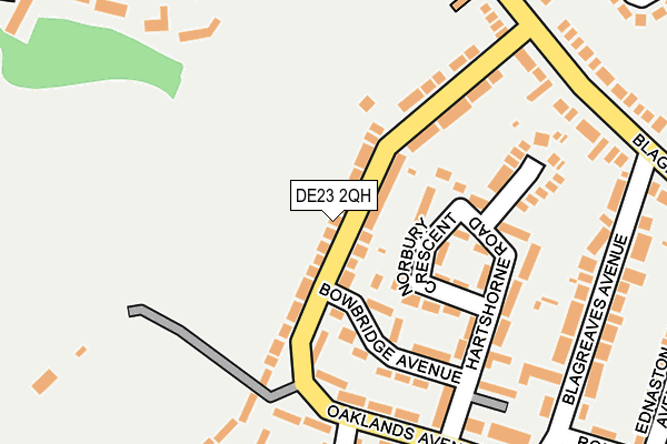 DE23 2QH map - OS OpenMap – Local (Ordnance Survey)