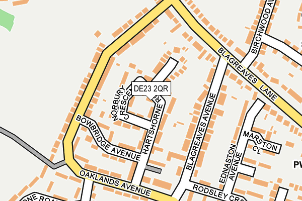 DE23 2QR map - OS OpenMap – Local (Ordnance Survey)