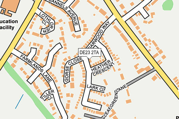 DE23 2TA map - OS OpenMap – Local (Ordnance Survey)
