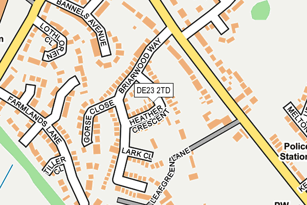 DE23 2TD map - OS OpenMap – Local (Ordnance Survey)