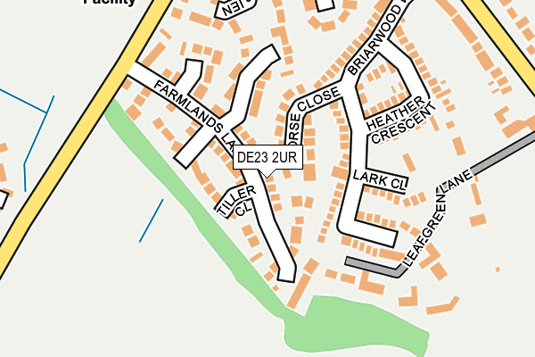 DE23 2UR map - OS OpenMap – Local (Ordnance Survey)