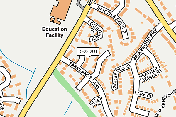 DE23 2UT map - OS OpenMap – Local (Ordnance Survey)