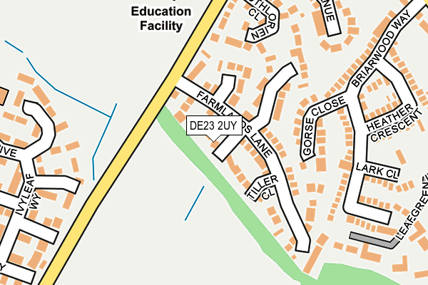DE23 2UY map - OS OpenMap – Local (Ordnance Survey)