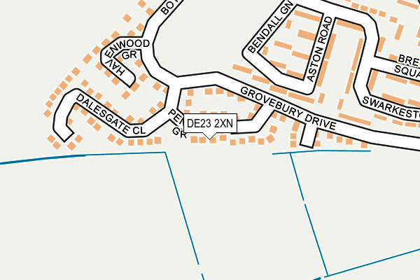 DE23 2XN map - OS OpenMap – Local (Ordnance Survey)