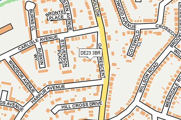 DE23 3BR map - OS OpenMap – Local (Ordnance Survey)