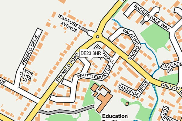 DE23 3HR map - OS OpenMap – Local (Ordnance Survey)