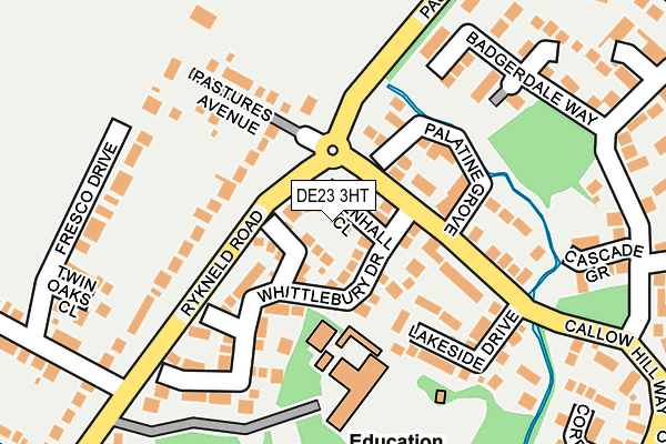 DE23 3HT map - OS OpenMap – Local (Ordnance Survey)