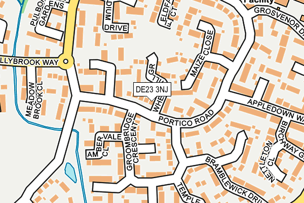 DE23 3NJ map - OS OpenMap – Local (Ordnance Survey)