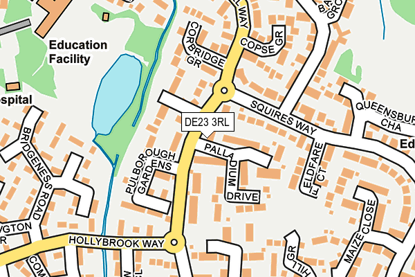 DE23 3RL map - OS OpenMap – Local (Ordnance Survey)